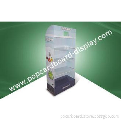 Custom Four-shelf Retail Cardboard Display Stands For Angry